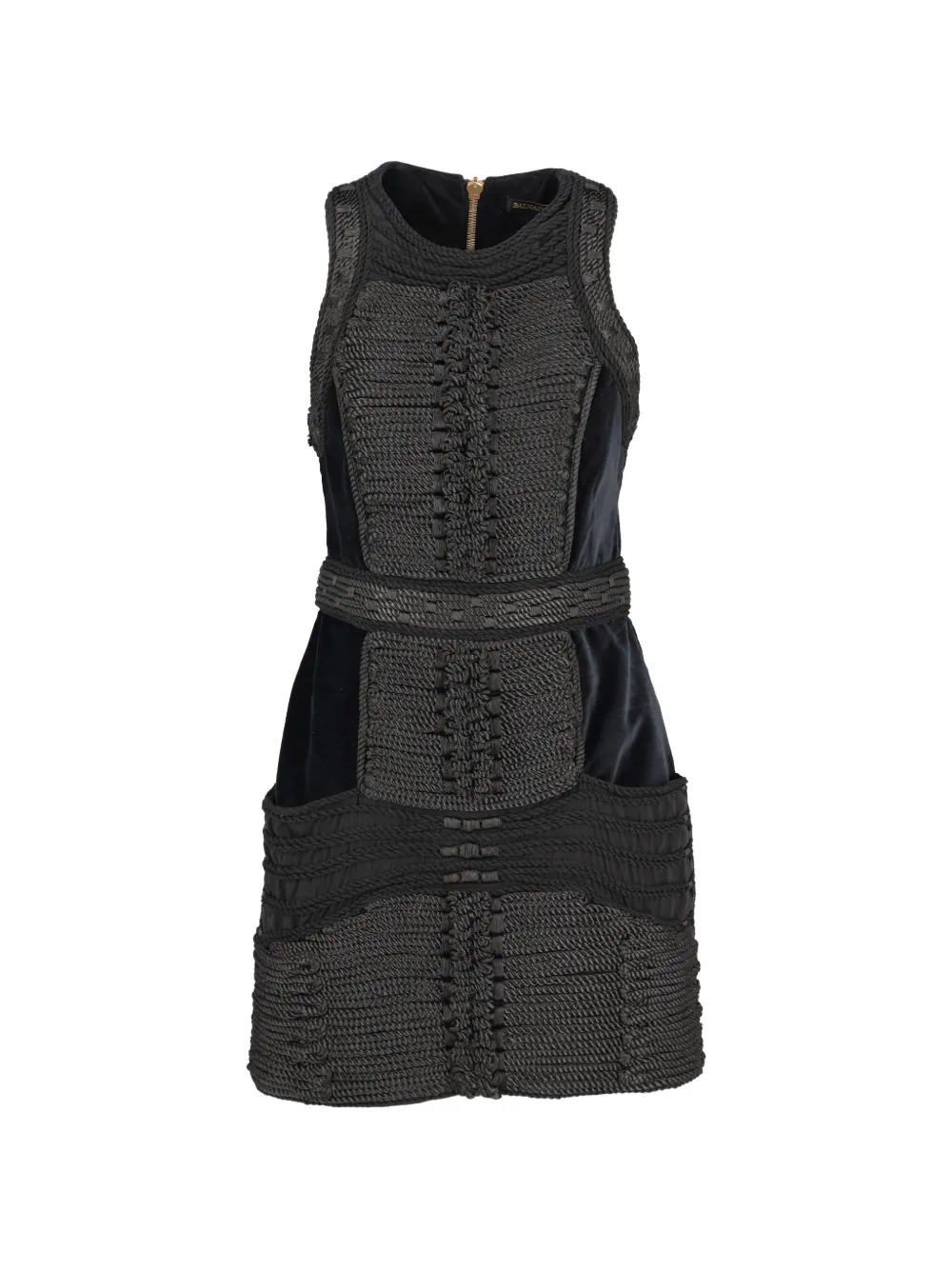 Balmain Pre-Owned x H&M rope-embellishments mini dress - Nero
