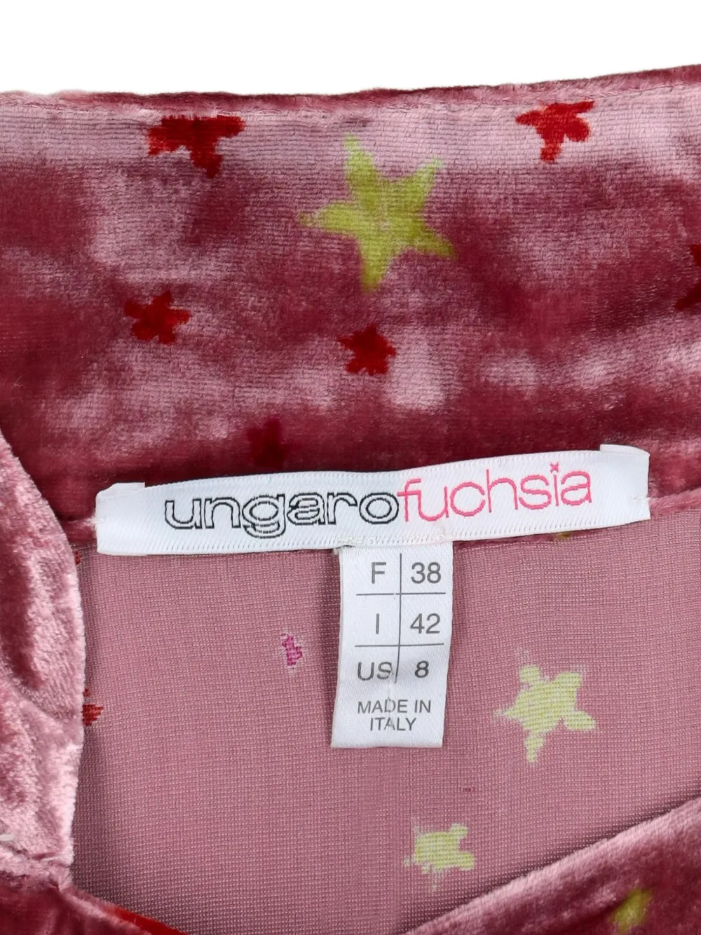 Ungaro Fuchsia Velvet Cropped Top