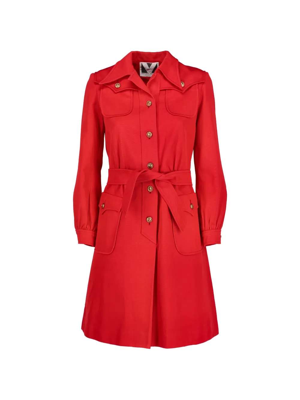 Valentino Pre-Owned belted midi dress - Rosso