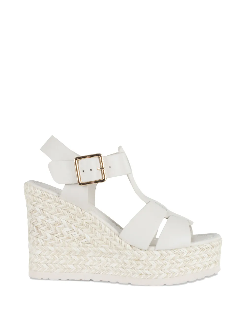 Paloma Barceló T-strap woven sandals Wit