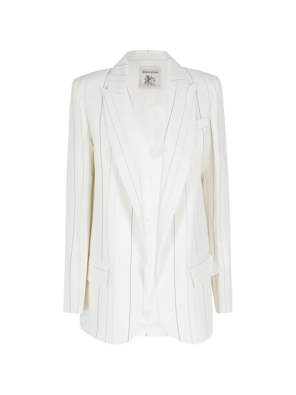 Semicouture striped blazer - Bianco