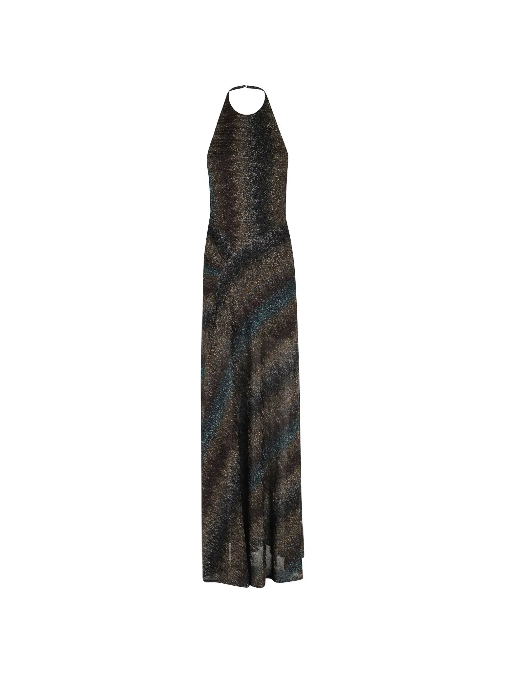 Missoni halter neck snake-print maxi dress - Brown