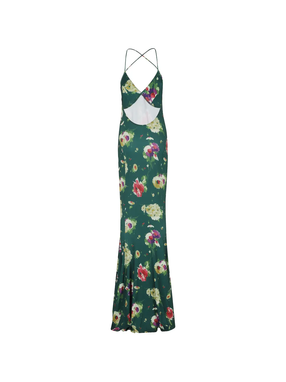  Norma Kamali Floral-pattern Maxi Dress - Green 