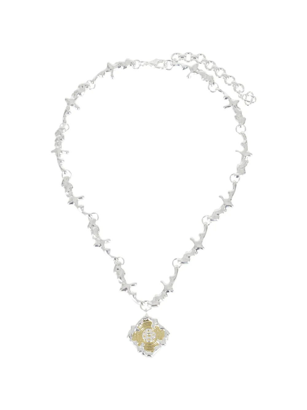 Casablanca medallion chain necklace - Argento