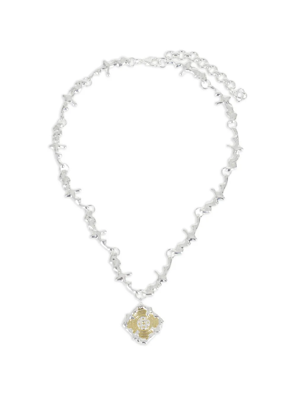 Casablanca medallion chain necklace - Argento