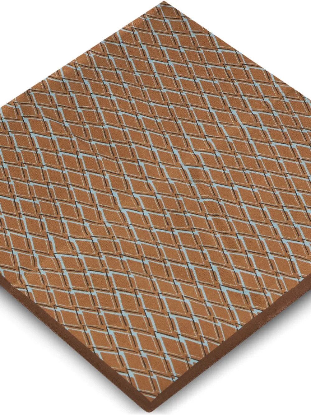  Slowear Geometric-pattern Silk Scarf - Neutrals 