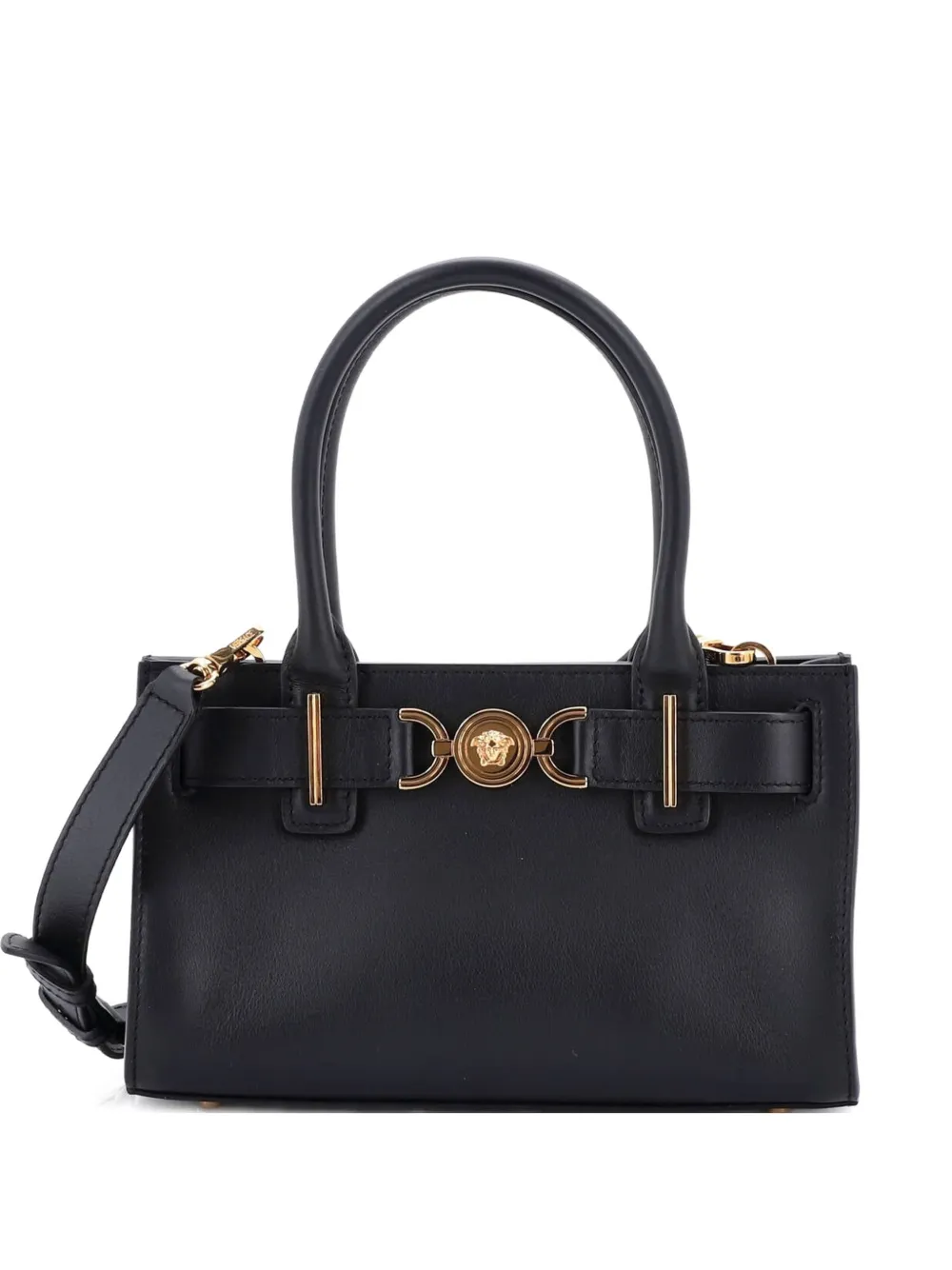 Versace Pre-Owned Medusa 95 Leather Small tote bag - Nero