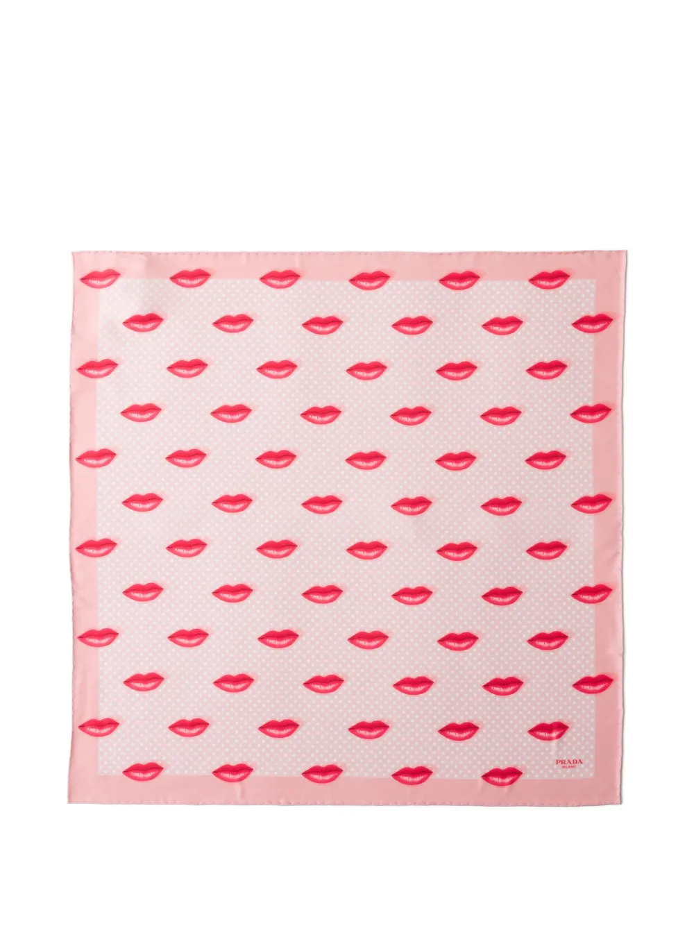 Prada printed silk twill scarf 55 x 55 - Rosa