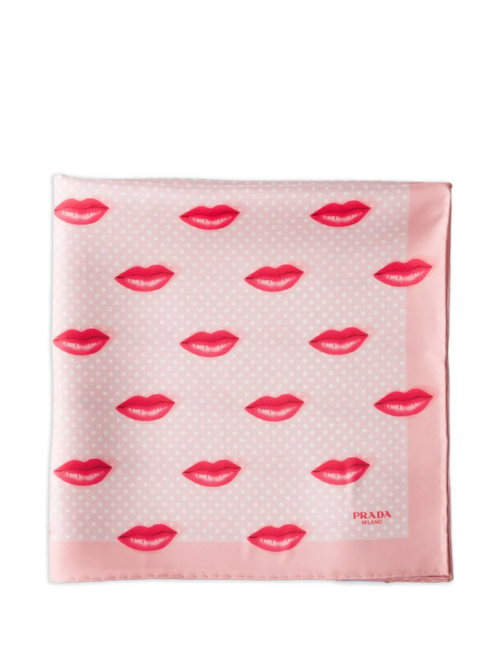 Prada Zijden twill sjaal met print Roze