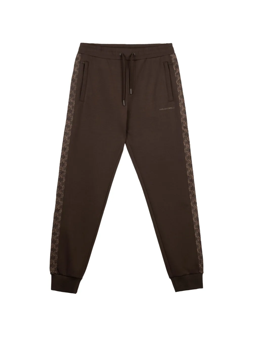 Karl Lagerfeld logo-pattern track pants - Marrone