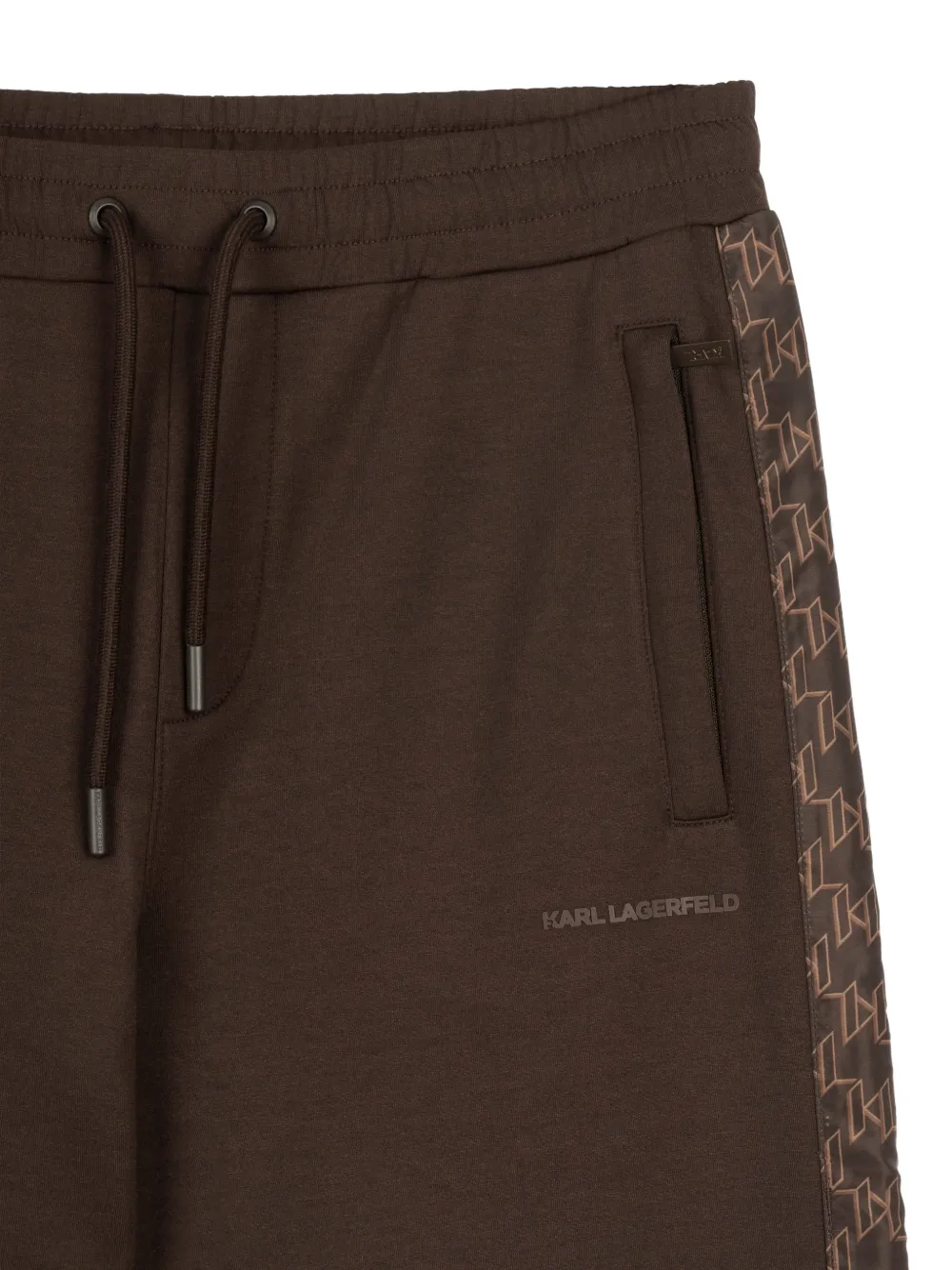 Karl Lagerfeld Trainingsbroek met logo-patroon Bruin