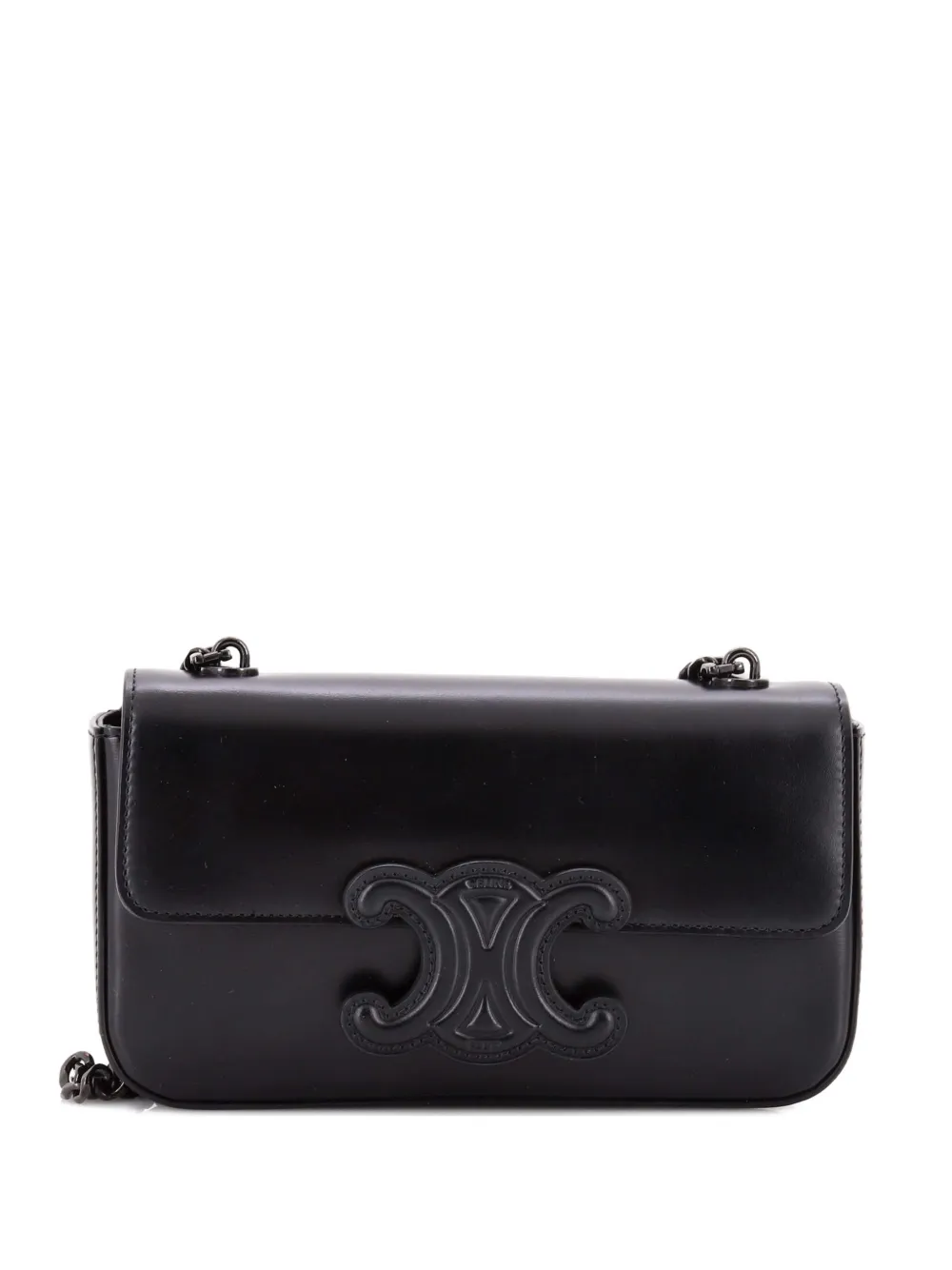 Celine Pre-Owned Triomphe Chain Leather Small shoulder bag - Nero