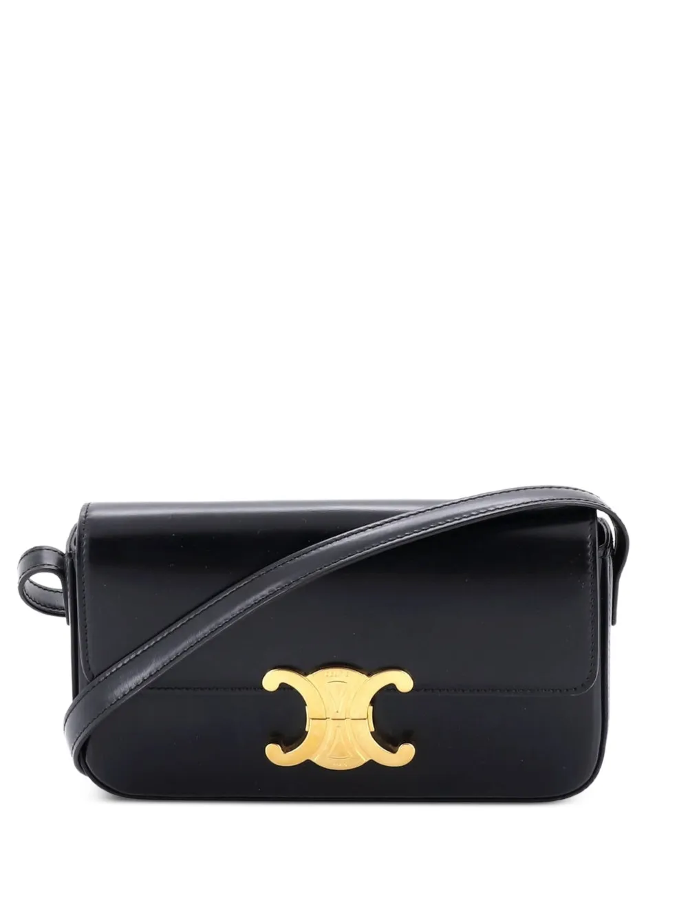 Celine Pre-Owned Triomphe East-West Smooth Calfskin shoulder bag - Nero