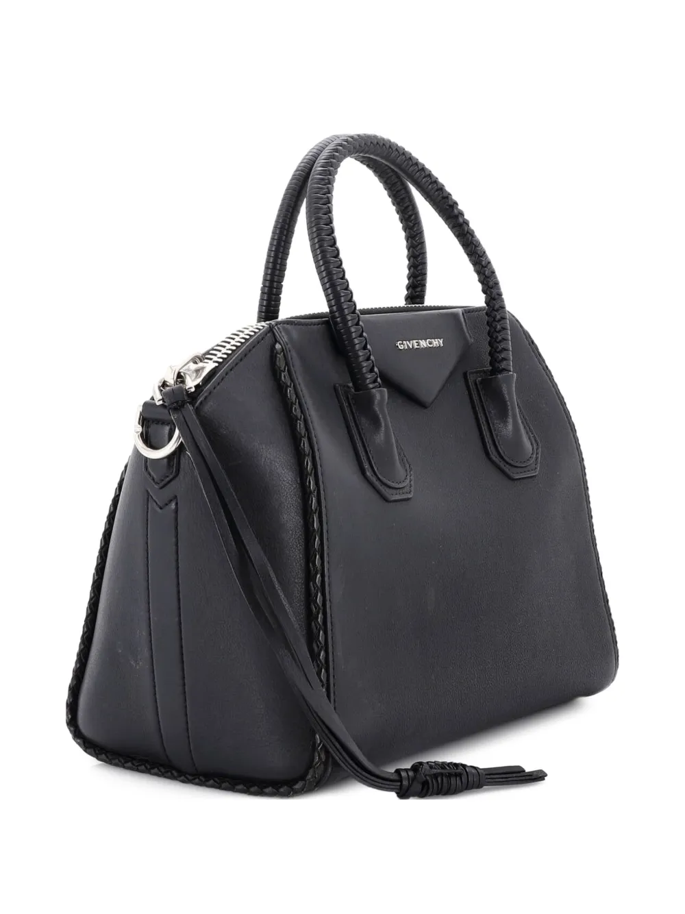 Givenchy Pre-Owned Borsa a tracolla Antigona piccola in pelle con dettagli intrecciati - Nero