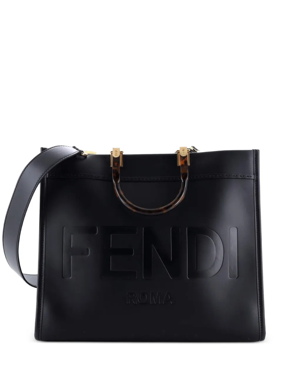 Fendi Pre-Owned Sunshine Shopper Leather Medium tote bag - Nero