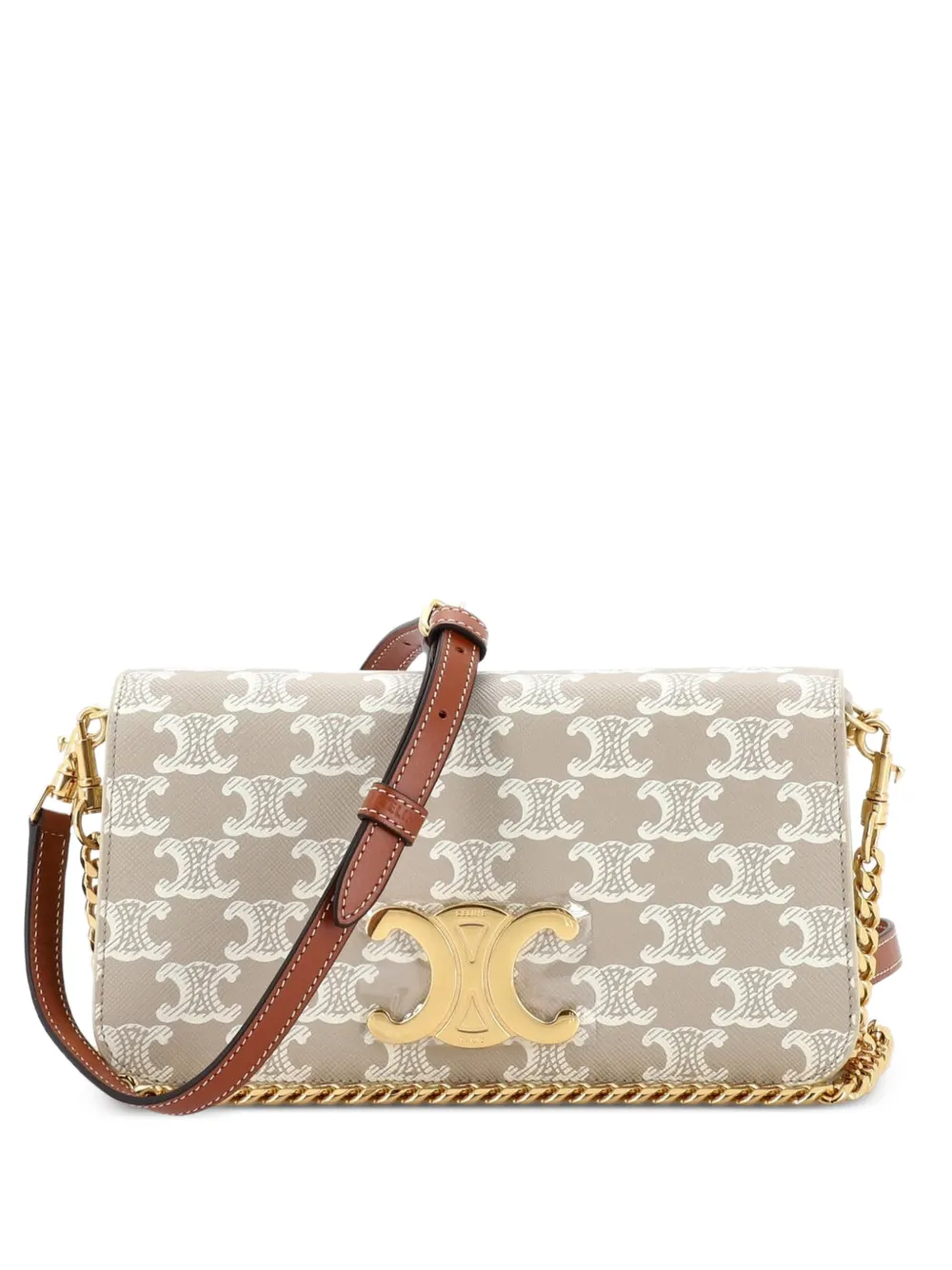 Celine Pre-Owned Multipochette Flap Bag Triomphe Coated Canvas crossbody bag - Toni neutri