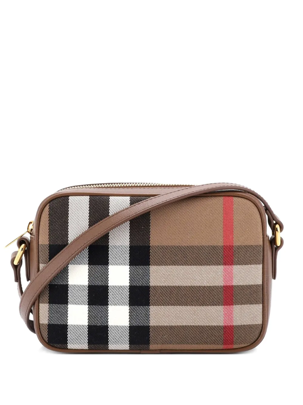 Burberry Pre-Owned Camera Bag House Check Canvas Small crossbody bag - Marrone