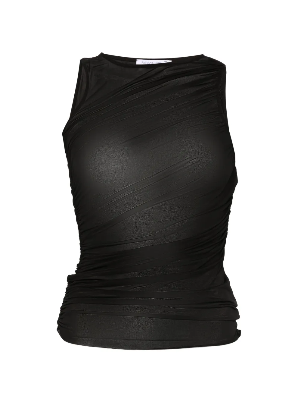 Patrizia Pepe Top con ruches - Nero