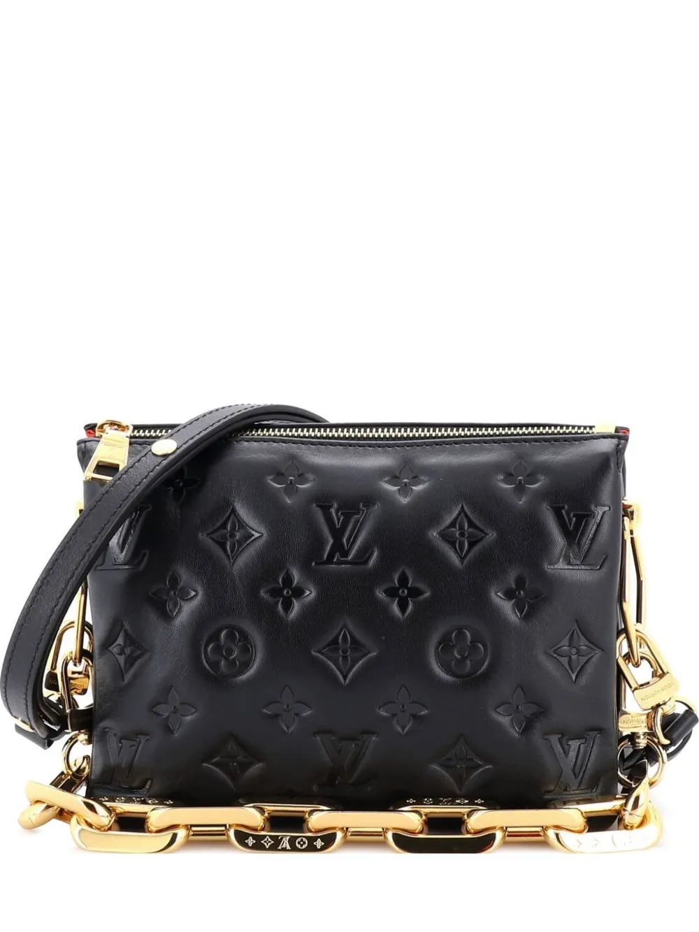 Louis Vuitton Pre-Owned Coussin Bag Monogram Embossed Lambskin BB crossbody bag - Schwarz