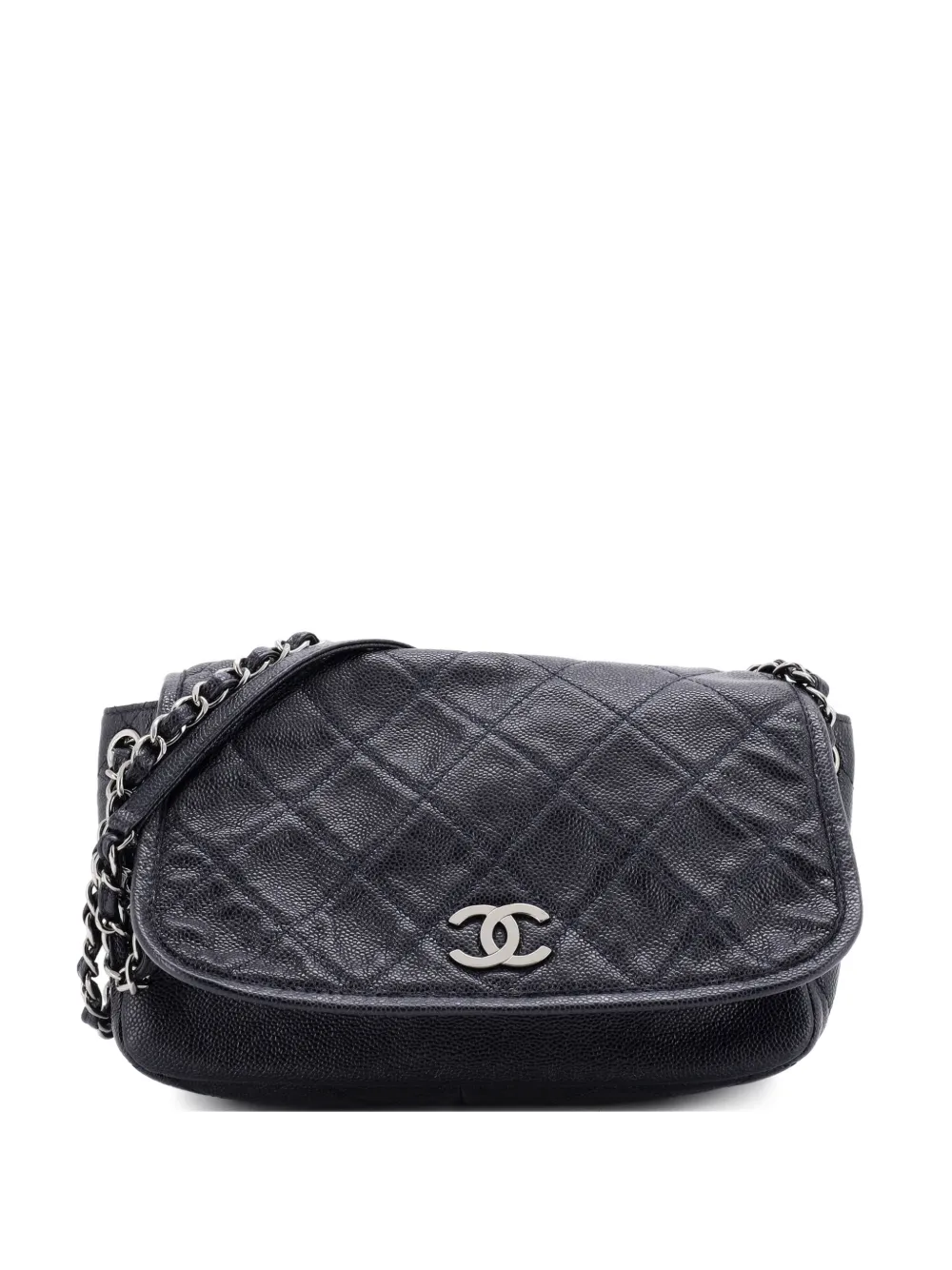 CHANEL Pre-Owned Natural Beauty Accordion Flap Bag Quilted Caviar Medium shoulder bag - Nero