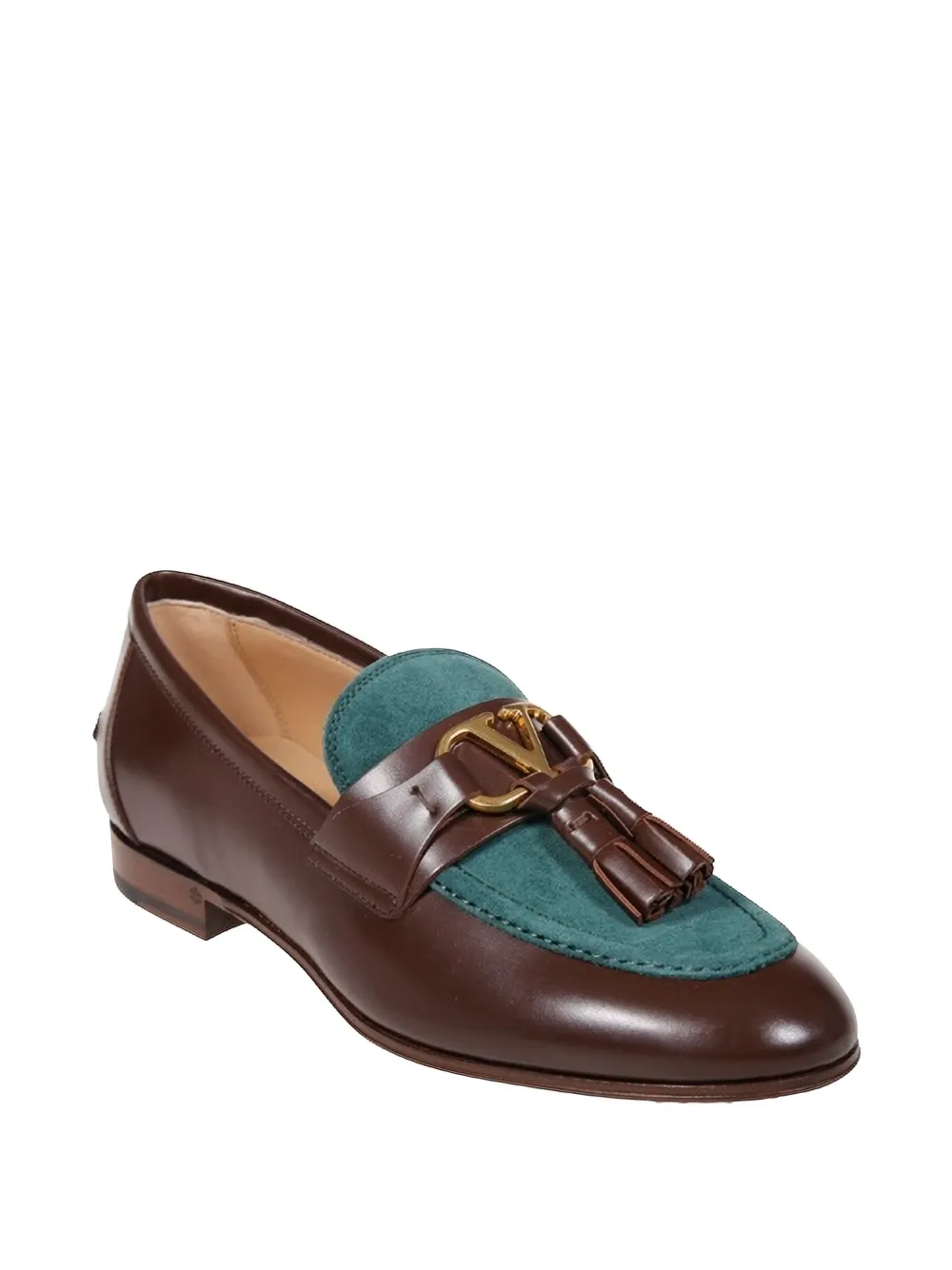Valentino Garavani Vaniteux tassel-detail leather loafers Bruin