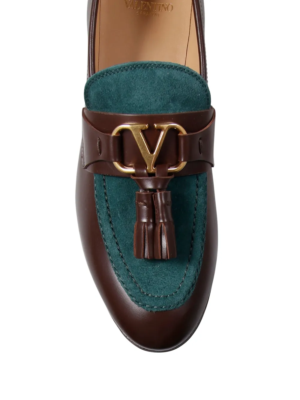 Valentino Garavani Vaniteux tassel-detail leather loafers Bruin