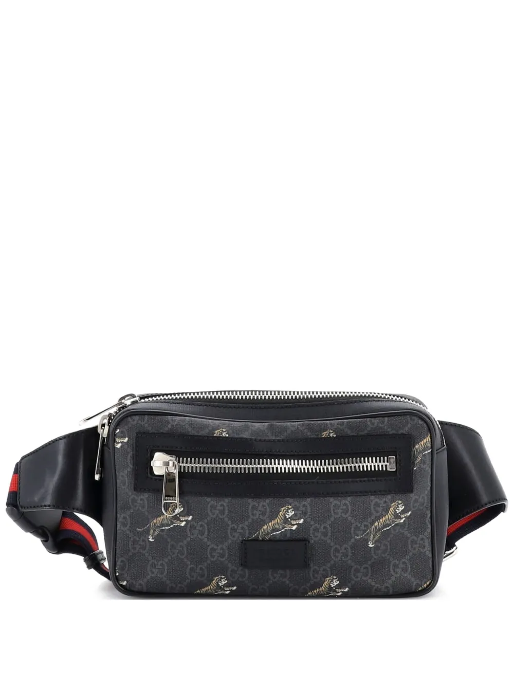 Gucci Pre-Owned Soft Zip Printed GG Coated Canvas Small belt bag - Nero