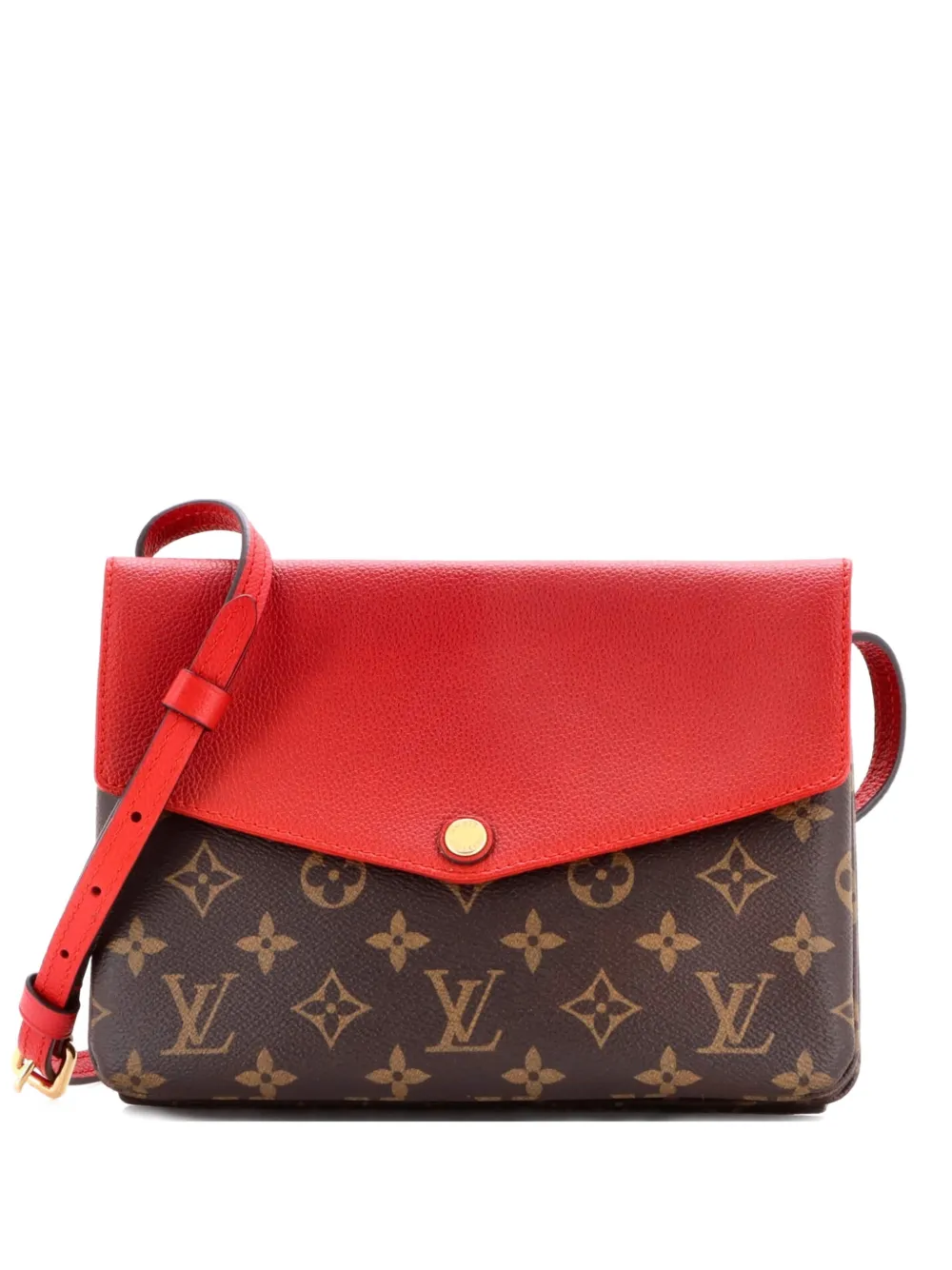 Louis Vuitton Pre-Owned Twice Handbag Monogram Canvas and Leather crossbody bag - Marrone