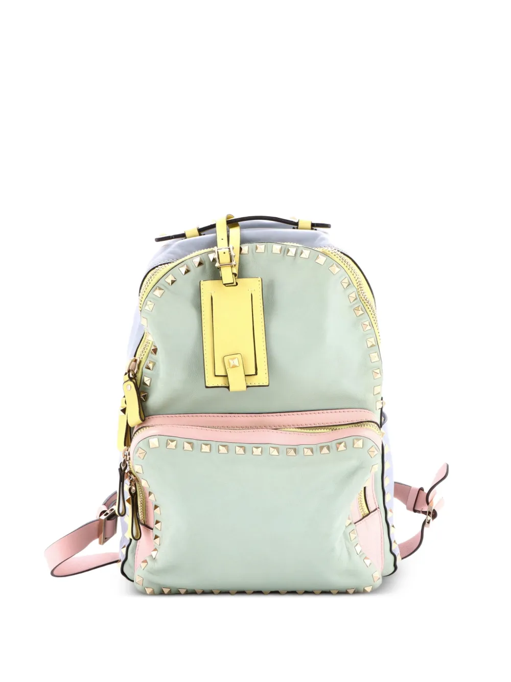 Valentino Garavani Pre-Owned Rockstud Leather Medium backpack - Blue