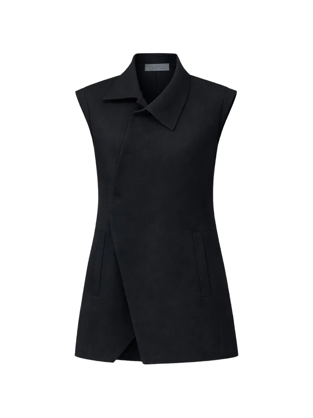 Gloria Coelho Asymmetrischer Mantel - Schwarz