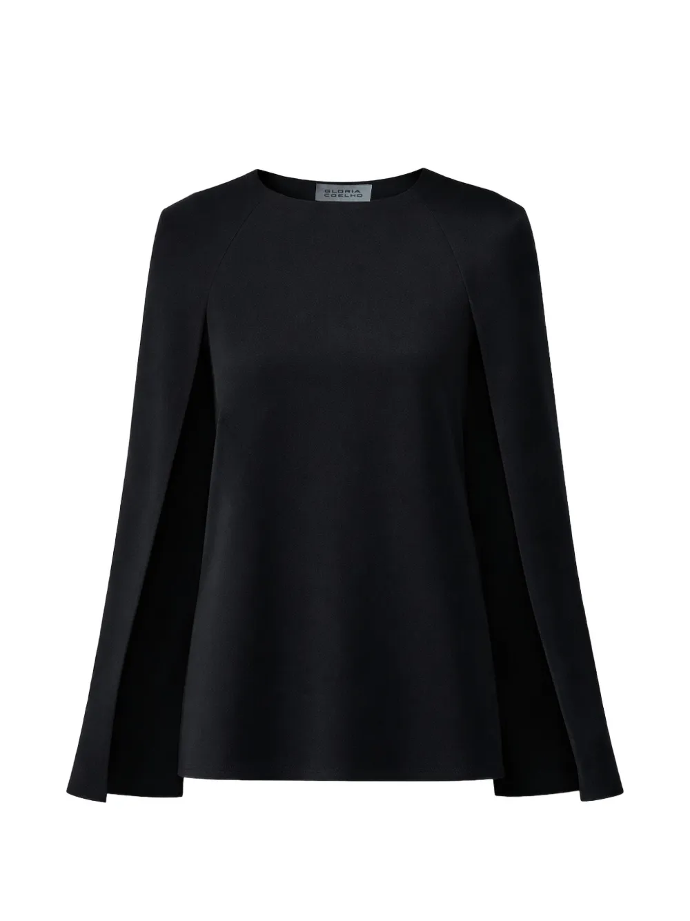 Gloria Coelho Blusa effetto mantella - Nero