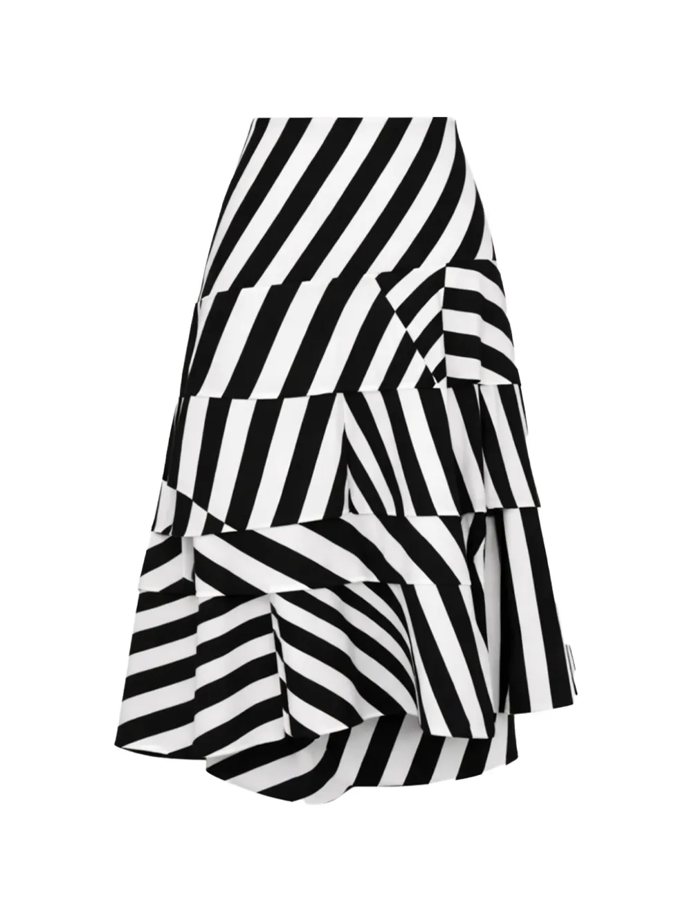 Gloria Coelho Gonna lunga a righe - Nero