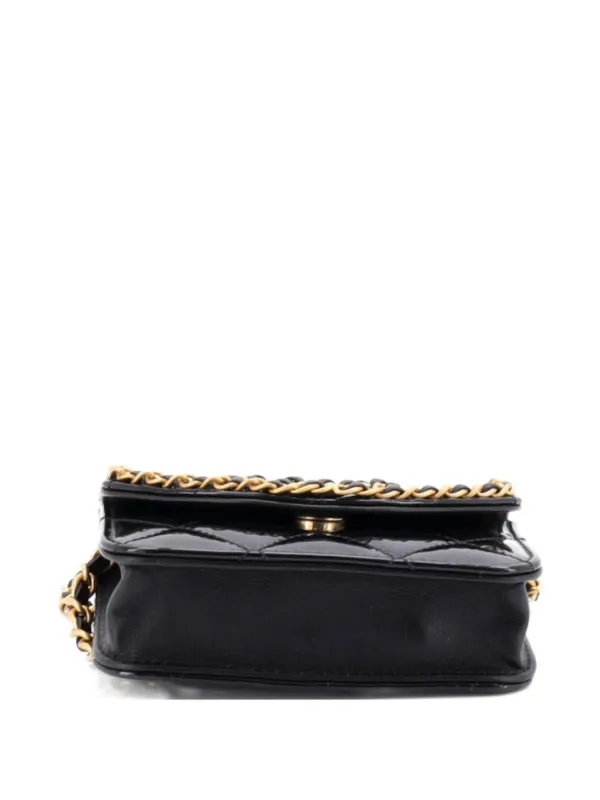 CHANEL Pre-Owned ハート チェーン フラップ マトラッセ エナメル ミニ