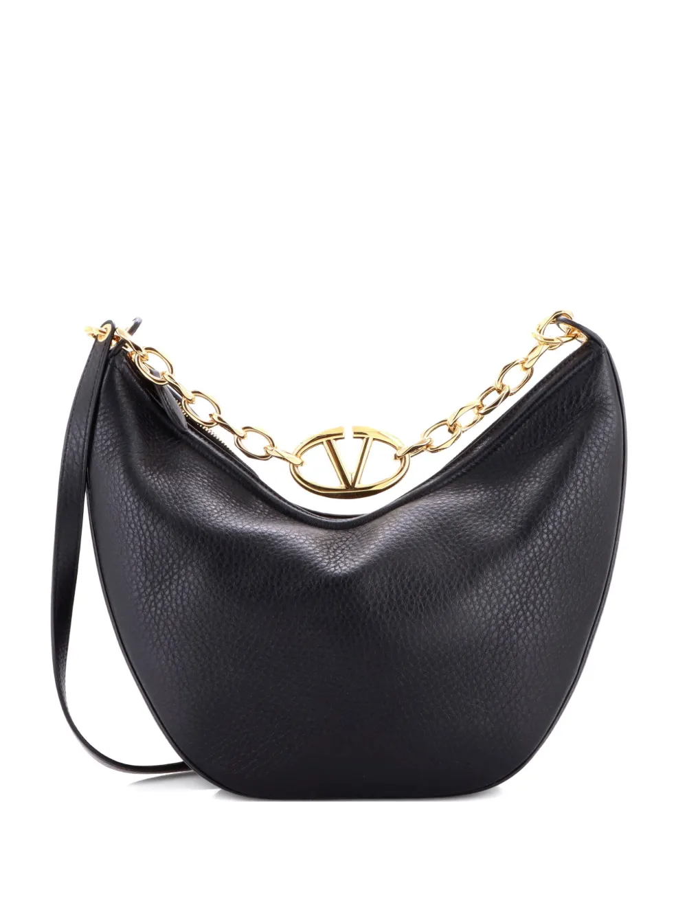 Valentino Garavani Pre-Owned Borsa passepartout VLogo Moon media in pelle - Nero