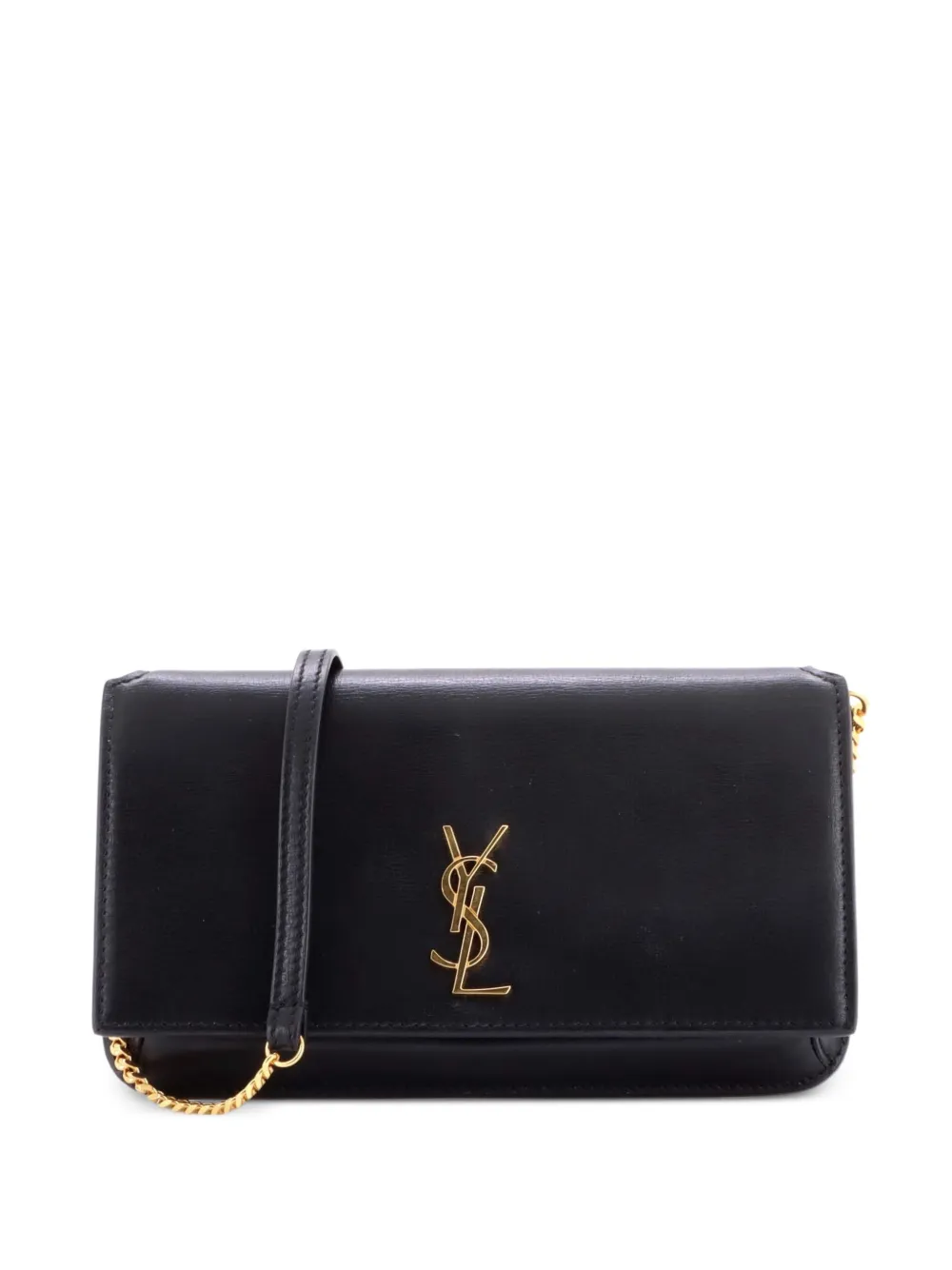 Saint Laurent Pre-Owned Classic Monogram Phone Holder Shoulder Bag Leather crossbody bag - Nero