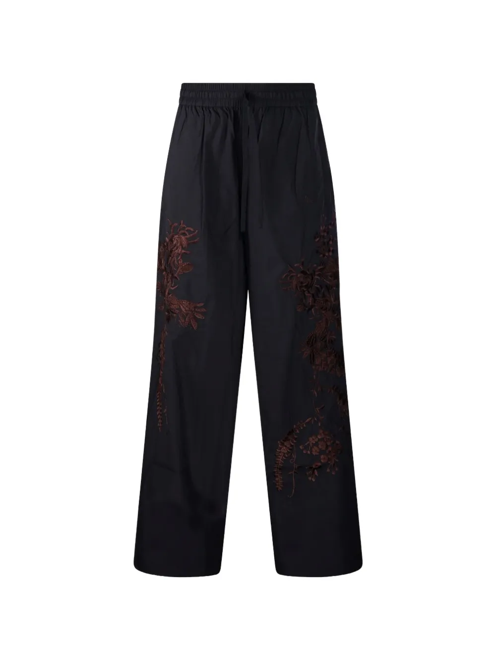 P.A.R.O.S.H. floral-embroidered trousers - Nero