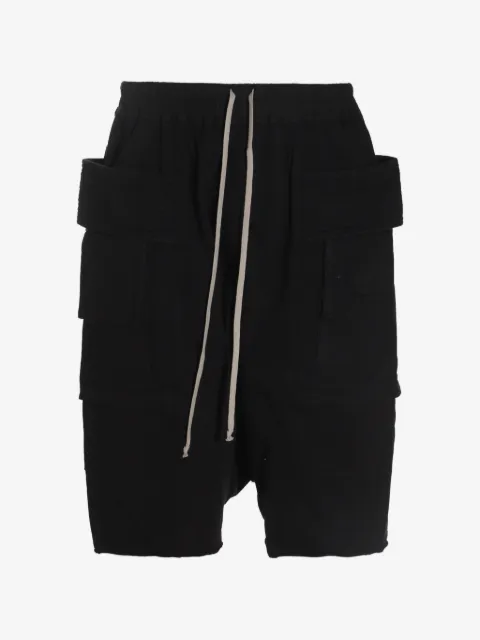 Rick Owens DRKSHDW Bermuda cargo com ajuste no cós