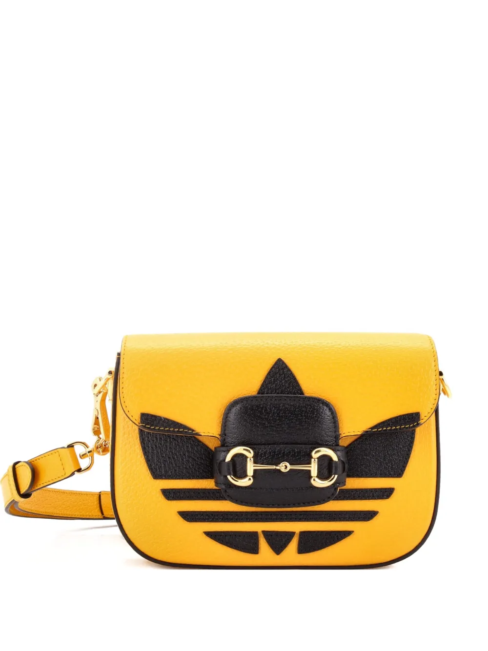 Gucci Pre-Owned x Adidas Horsebit 1955 Shoulder Bag Leather Mini crossbody bag - Nero