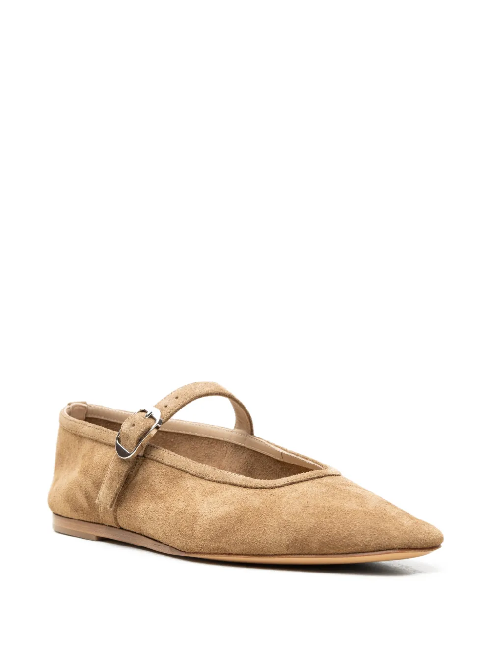 Le Monde Beryl buckle-strap ballet flats Beige