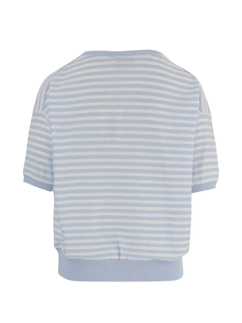  Bruno Manetti Striped-pattern Crew-neck Sweater - Blue 