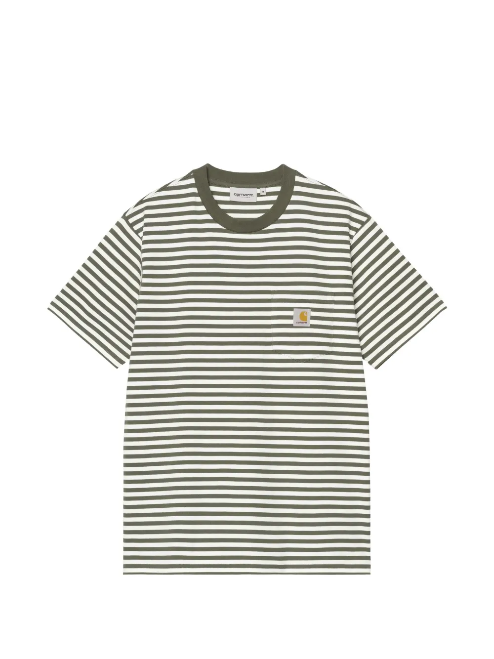 Carhartt WIP Ezra logo striped pocket T-shirt - Verde