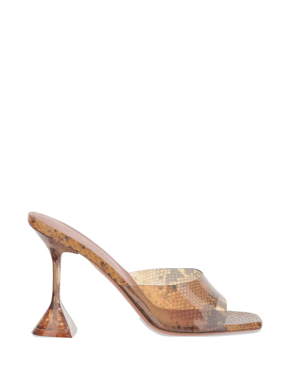 Amina Muaddi Lupita Glass Slipper mules - Marrone
