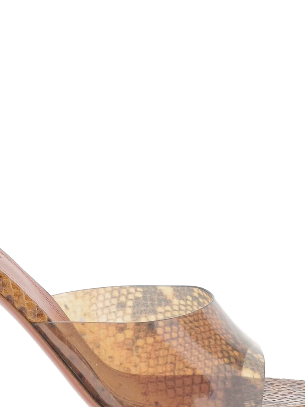 Amina Muaddi Lupita Glass Slipper mules Bruin