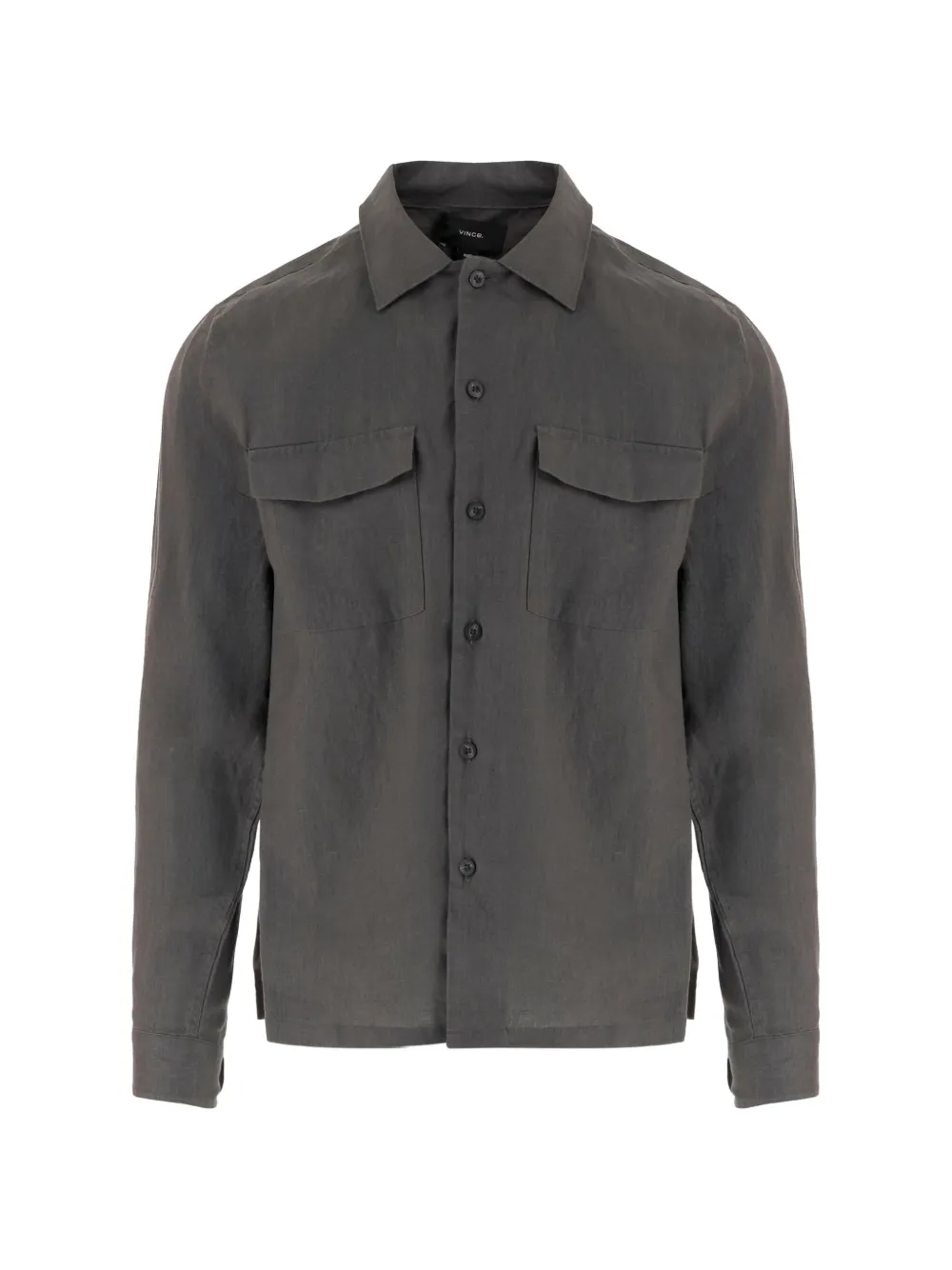 Vince linen pocket shirt - Grau