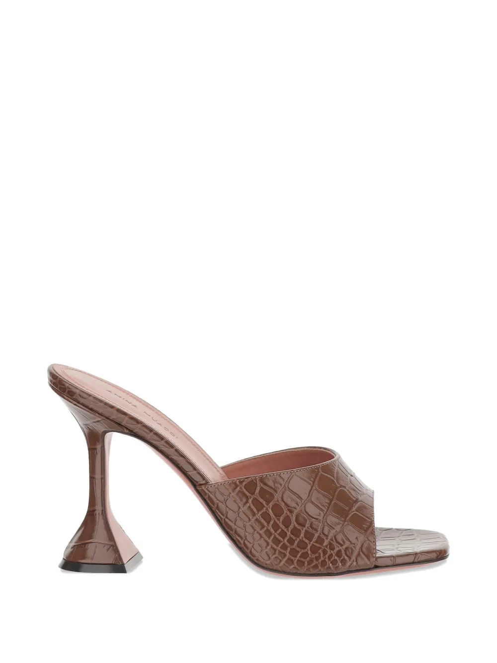Amina Muaddi Lupita Slipper embossed mules - Marrone