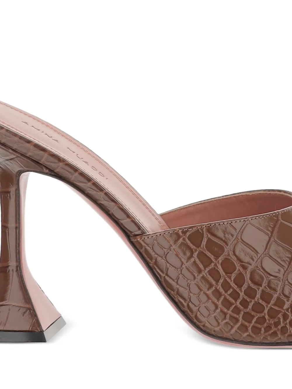 Amina Muaddi Lupita Slipper embossed mules Bruin