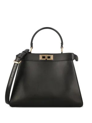 FENDI Small Peekaboo Braided Tote Bag | Brown | FARFETCH