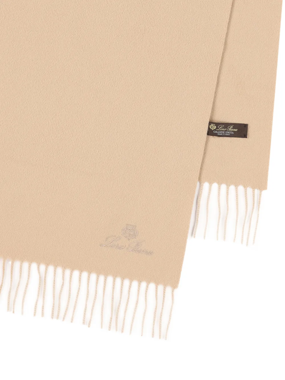  Loro Piana Logo-embroidered Scarves - Neutrals 