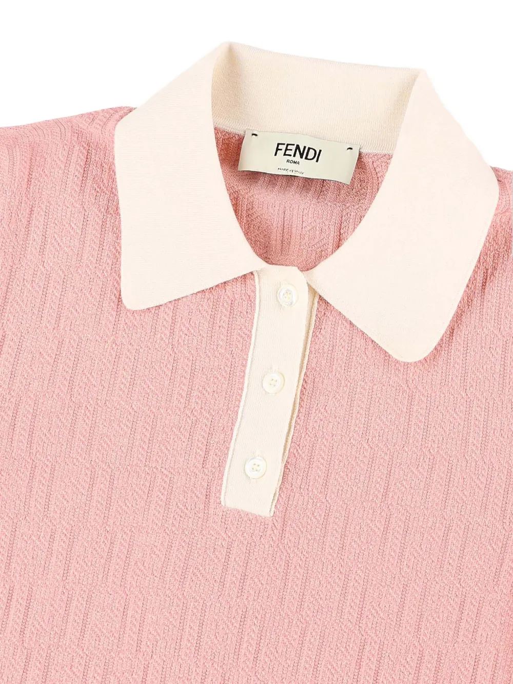 FENDI Polojurk met FF jacquard Roze