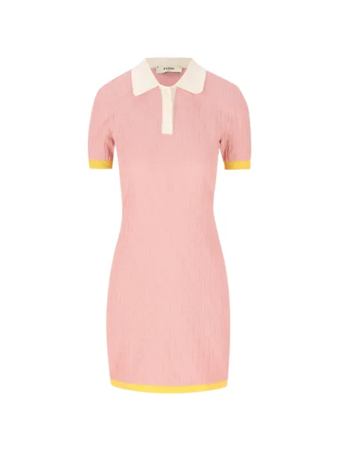 FENDI robe mi-longue à motif monogrammé